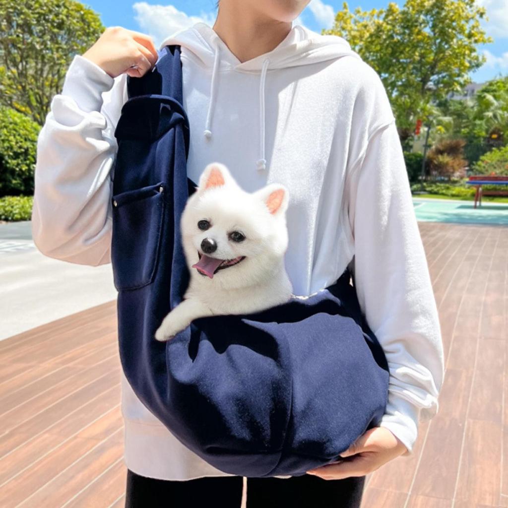 Dog Sling Bag Adjustable Pet Carrying Bag Hands Free Pet Carrier For Travel For Small Medium Kitten Puppy Outdoor Traveling