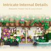 1498Pcs Japanese-Style Flower Shop Street Scene With Lights, Building Blocks Set, Creative Toy, Assembly Toy, Birthday Gift