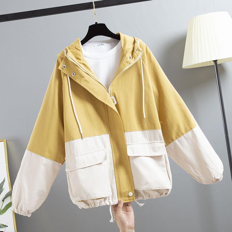 Frauen Frühling Herbst Mode Trenchcoat Windbreaker Mit Kapuze Mantel Temperament Elegante Jacke Top Lose Outwear