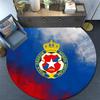 Red Star Belgrade,Round Area Rug,Carpet Rug for Living Room Bedroom Sofa Playroom Decor,Non-slip Floor Mat