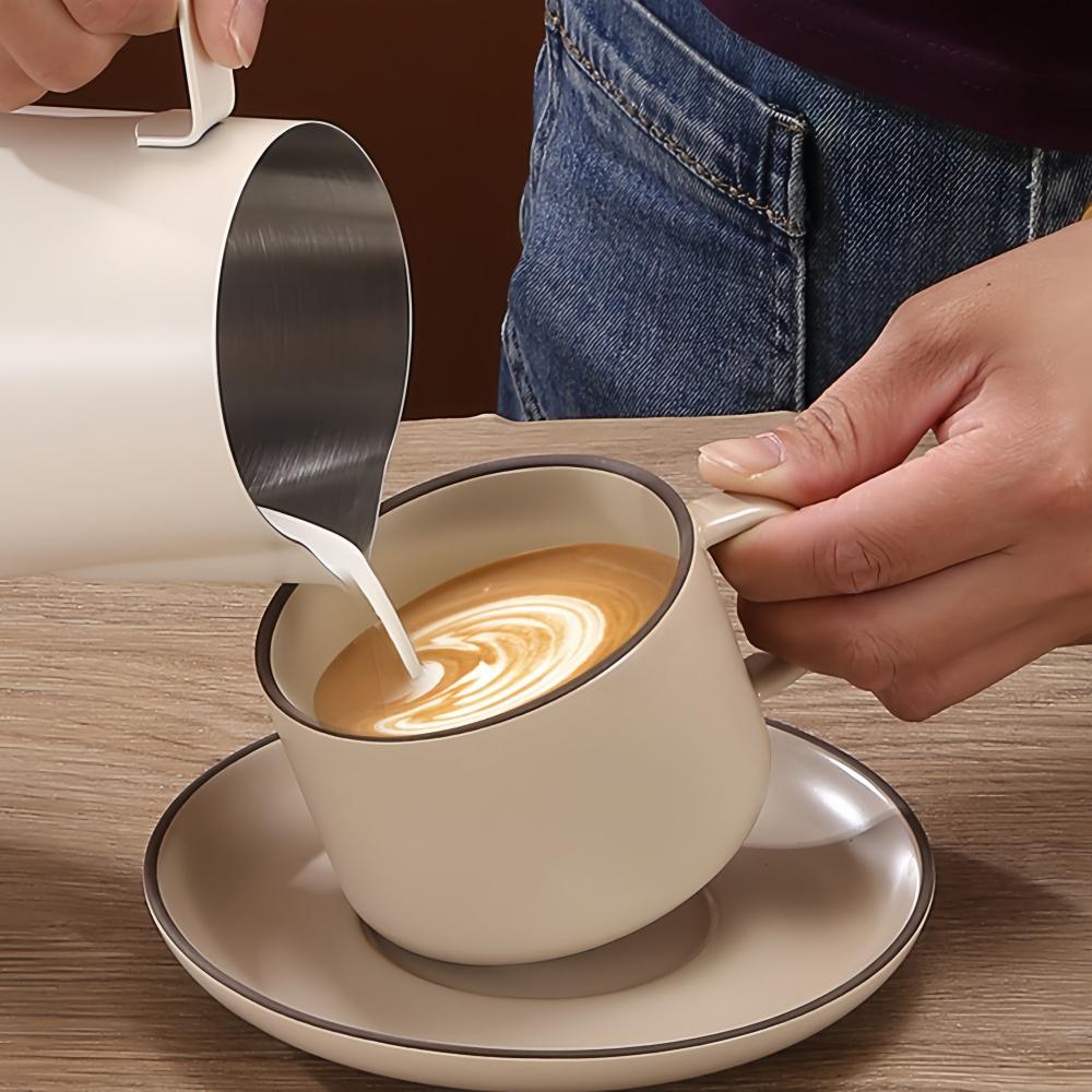 Coffee Milk Frother Jug Temperature Sensing Patch Stainless Steel Accurate Scale Volume Control Advanced Professional CoffeeTool
