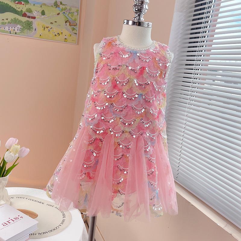 Mermaid Princess Sequin Dress for Girls - European and American Style