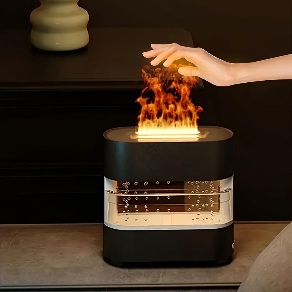 

USB-увлажнитель воздуха с большой емкостью и капельным эффектом, цветной свет в качестве декоративного ночника, используется для занятий йогой в домашнем офисе, зимой, Рождеством, Новым годом Black