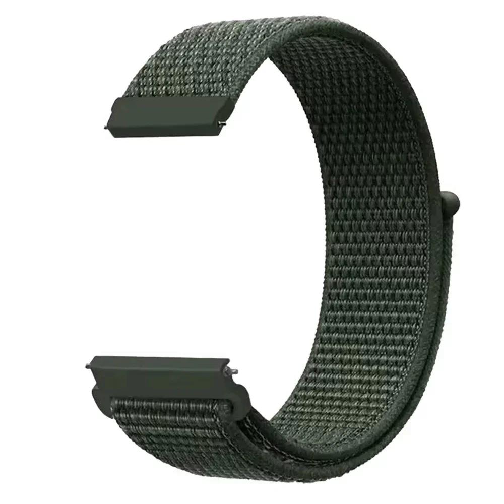 22mm 20mm Nylon Loop Band For Amazfit BALANCE/Active2/bip 6 5/GTR 4 3 PRO/GTS 4 2mini 3 Sport Bracelet Samsung Watch 7 6 5 Strap