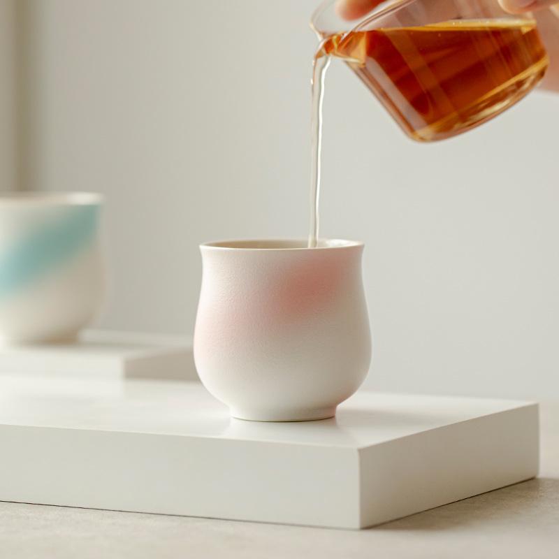 Coffee Latte Cup Hand-poured Coffee Tasting Mugs Chinese Kung Fu Teaware Set Tasting Cups Gradient Teacups Coffeeware Drinkware