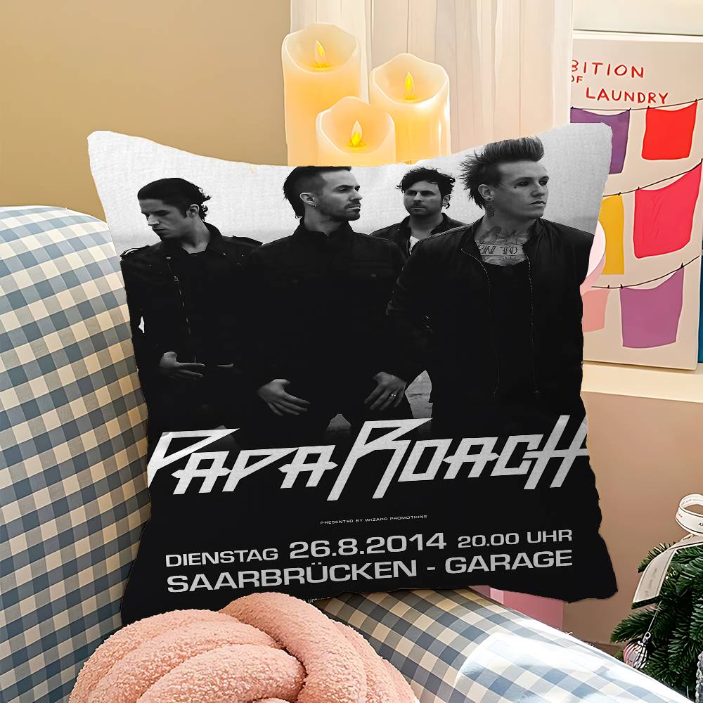 Rock P-Papa R-Roach Band Pillow Cover For Bedroom Room And Living Room Sofa Decorative Cushion Cover