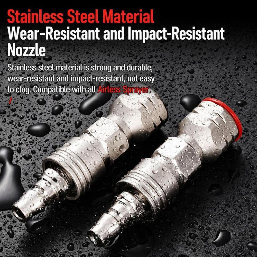 Pressure Fed Airless Sprayer Nozzle Stainless Steel Paint Nozzle  Putty Application