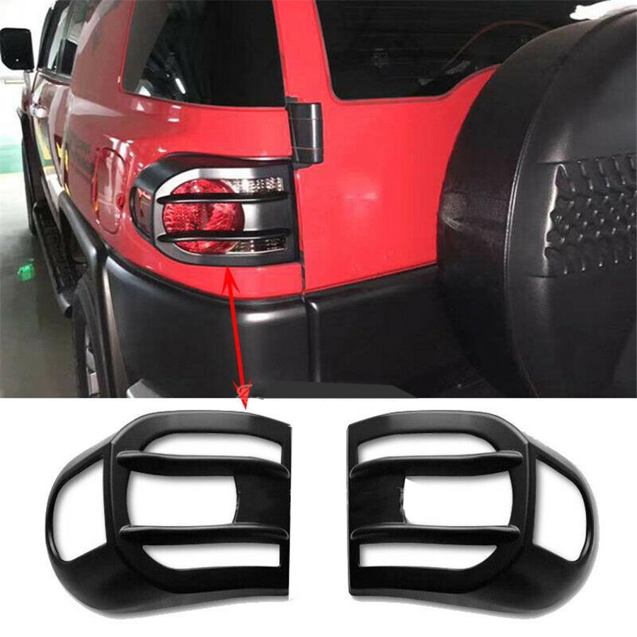 

For toyota fj Cruiser 2007-2020 ABS Matte Black Tail Light Cover Trim 2pcs