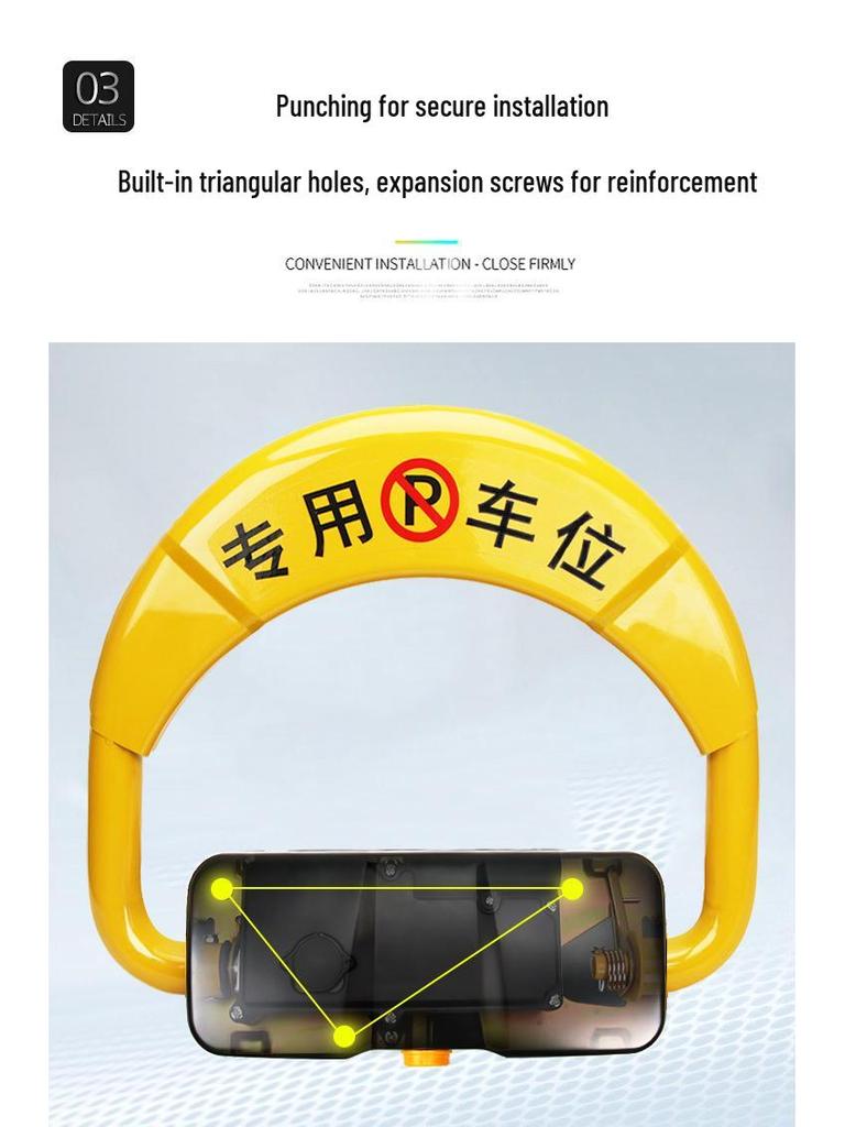 Yinhong Smart Remote-Control Parking Lock with 180° Anti-Collision Alarm