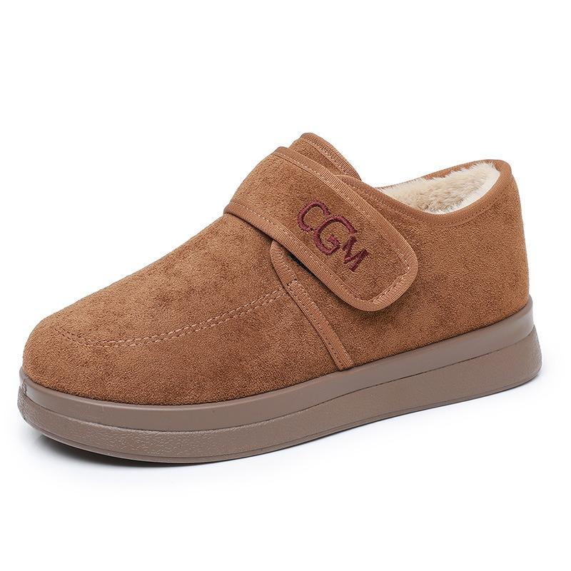 Dámské sněhule s plyšovou podšívkou, zimní protiskluzné kotníkové boty, teplé pohodlné ležérní boty pro všestranné nošení