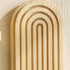 Oval Threaded Arched Floating Shelf Natural Artistic Wooden Stand Boho Style Rack  Laundry Room