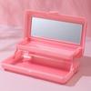 Double Layered Folding Item Box With Mirror Nail/Makeup Brush Jewelry Storage Portable Travel Cosmetics Organizer Container Case