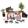 21Pcs Farm Figures Contains Fences Animals Plastic Animal