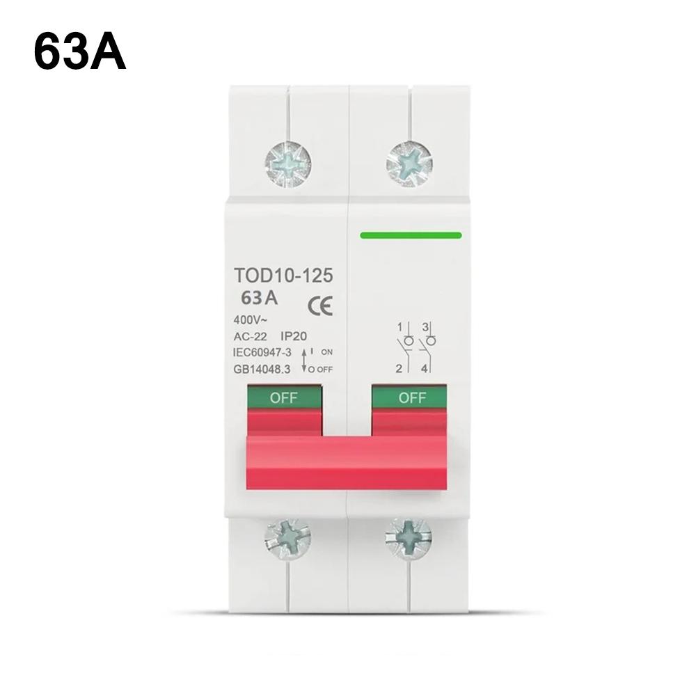 2P 63/100/125A Electrical Isolation Switch High Voltage Situation Automatic Disconnection Circuit Breaker For Circuit Isolation