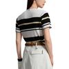 Fila Golf Series SS25 Comfortable Crew Neck Pullover Slim Fit Short Sleeve Knit Top Women Tops Jade-White A11W535407F-WT