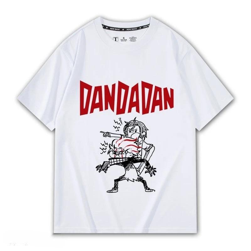 Dandadan Graphic Print Autumn Pure Cotton Men's and Women's T-shirt Short Sleeve Street Fashion Short Sleeves Plus Size Loose