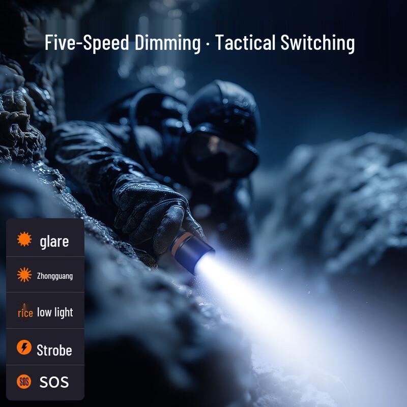 High-Power Rechargeable LED Dive Flashlight
