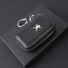 Leather Car Key Cover Case Wallet Bag For Peugeot 206 307 308 3008 207 208 407 408 508 2008 5008 Key Bag Keychain Accessories