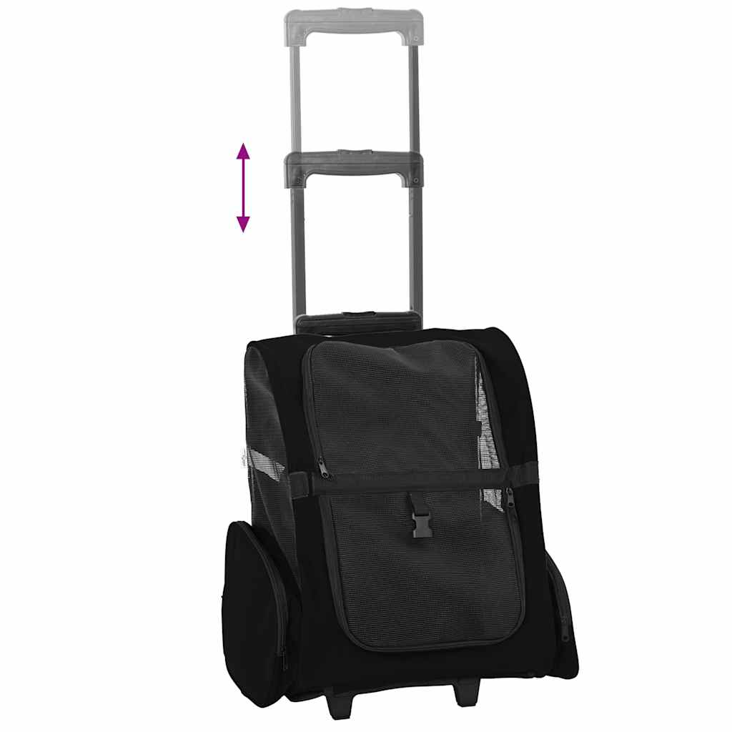 3 in 1 Pet Trolley Black 48 x 32 x (57 106) cm Oxford Fabric
