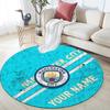 Custom Name MCFC Round Area Rug,Carpet Rug for Living Room Bedroom Sofa Playroom Decor,Non-slip Floor Mat