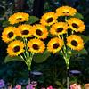 6 Head Solar Powered Sunflower LED Garden Light Luminous Pole Lawn Landscape Night Lamp Outdoor Yard Patio Decorative Lighting