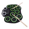 Kids Electric Drum Pad Set Roll Up 9 Drum Practice Pads Pedal and Sticks for Home
