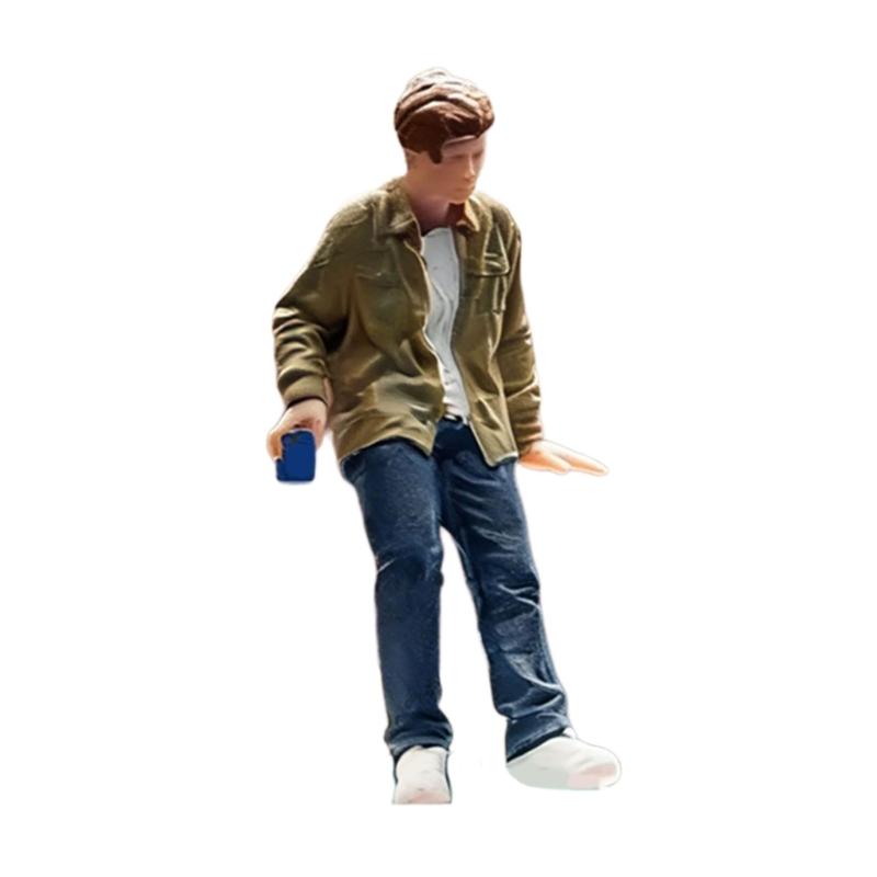 1/64 Scale Miniature Resin Sitting People Figurine Handcrafted With Detailed Painting For Home Decors And Model Displays