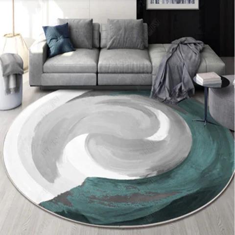 Light Luxury Round Carpet for Girls, Bedside Rugs, Children's Hanging Basket, Computer Chair Floor Mat, Bedroom, Living Room, Ho