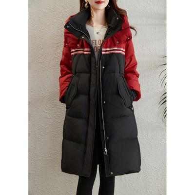 Nieuwe katoenen gewatteerde jas voor dames, lange, losse winterjas in Koreaanse stijl.