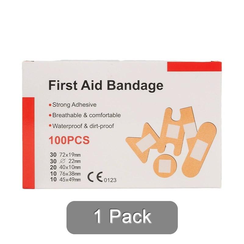 100Pcs First Aid Waterproof Wound Plaster Multi Size Band-Aid Patch For Home Travel First Aid Kit Emergency Kits Accessories