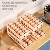 Double Layer Rolling Eggs Storage Container For Fridge With Automatic Slide Out Designs And Protective Eggs Trays