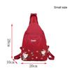 Fashion Oxford Backpack Multifunction Crossbody Bag Large Capacity Embroidery Chest Bag Waterproof Travel Bag Pack