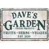 Personalized 8x12 Inch Retro Metal Sign, Waterproof Farmhouse Wall Decor for Garden Yard