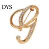 Strong Buckle Brooch English Letter with Sparkling Rhinestones, Lightweight Thin Design Lapel Anti-oxidation Pin, Electroplating Anti-Oxidation Badge