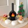 Mini DIY Micro Landscape Christmas Fireplace with Gingerbread Man Ornament