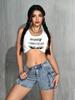 New Trendy European & American Workwear Style Double Pocket Hip-Hugging Hot Shorts for Slimming Girls