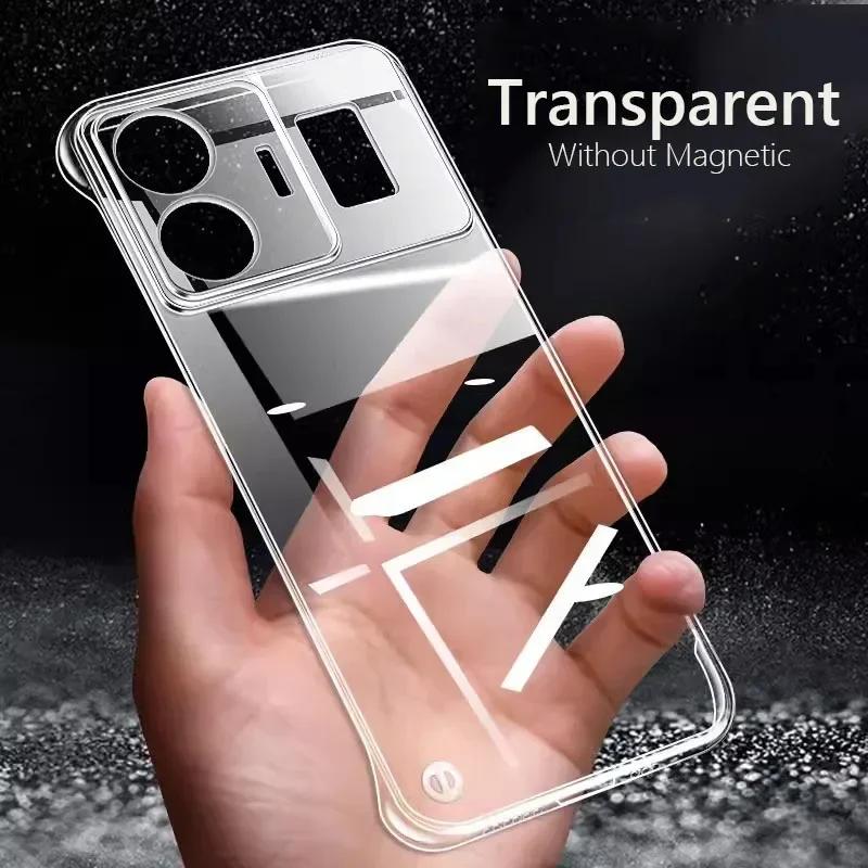 Bezrámečkový magnetický pro Magsafe tenký kryt pro Realme GT Neo 5 Neo5 240W 5G bezdrátové nabíjení tvrdý zadní kryt