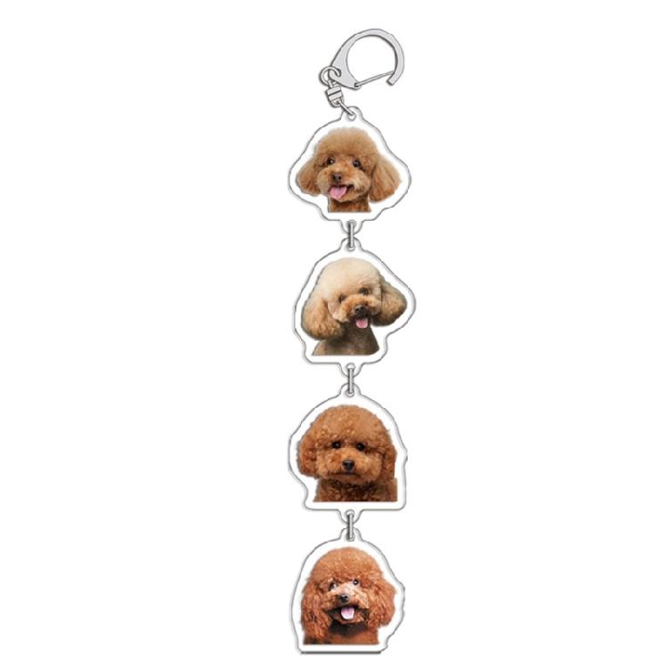 Cartoon Dog Bag Pendant Lovely Animal Shaped Keychains Acrylic Keyring Ornaments