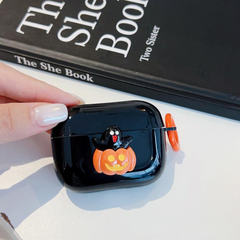 Wireless Bluetooth Headset Case Halloween Three-dimensional Ghost Pumpkin AirPodspro1 Protective Case Apple 1st Generation 1st Generation