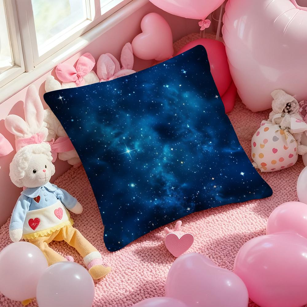 Space Starry Sky Cushion Cover Pattern Printed Pillowcase for Living Room Sofa Cushion Cover & Bedroom Decor