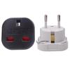 Black & White UK to EU Travel Adapter Plug, 9625 In-Stock