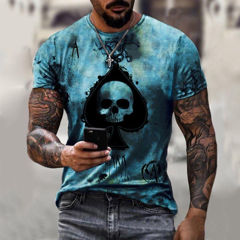 Summer Men's 3D Digital Printed Yin-yang Bagua Men's Earth Short Sleeved T-shirt