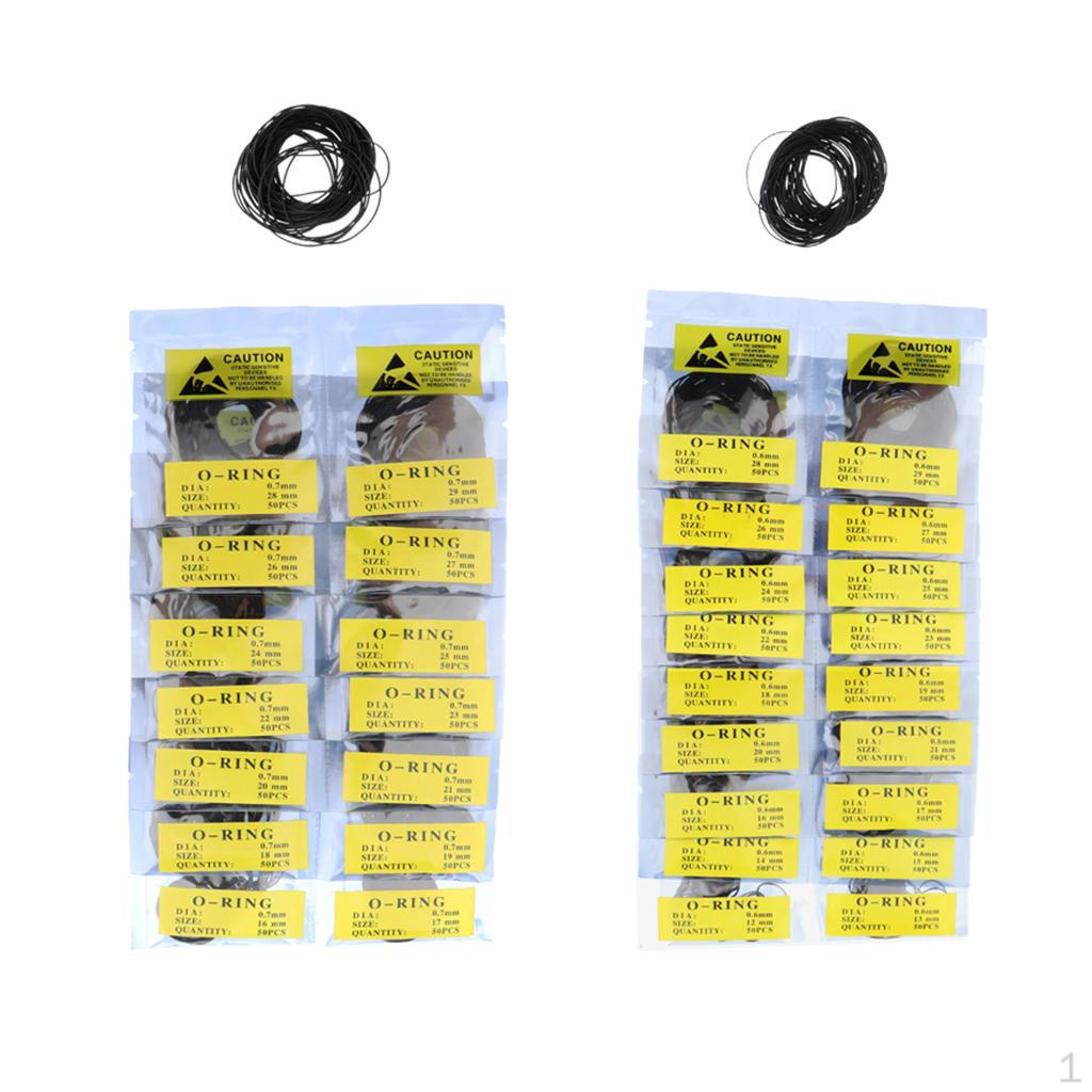 1900pcs 12mm-30mm Watch Gasket O-