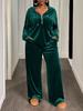 2025 Women's Two-Piece Korean Velvet Casual Sports Set: Hooded Sweatshirt & Pants
