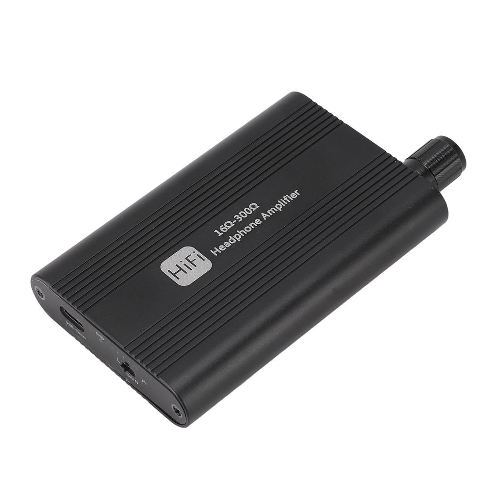 Portable Headphone Amplifier 2 Stage Gain Switch Superior Sound Quality 16 To 300 Ohm 3.5mm AUX