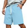 Pantaloncini da uomo basic con coulisse, vestibilità ampia, casual, sportivi, estivi, con elastico regolabile in vita e tasche laterali, per l'uso quotidiano