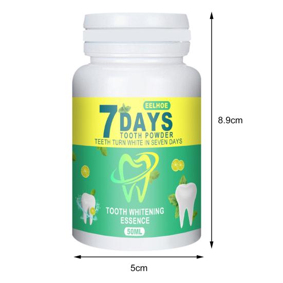 50 ml Zahnpulver zum Aufhellen, Entfernen von Rauchflecken, Entfernen von Kaffeeflecken, Teeflecken, Reduzieren von Plaque, Zahnpflege 