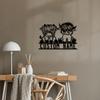 1pc Custom Highland Cow Metal Wall Art, Personalized Name Sign, Rustic Decor for Home, Balcony, Office, Gift, Wall Sculpture.