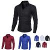 Fashion Casual Solid Color Long Sleeve Men Shirt With Soft Slim Fit Design