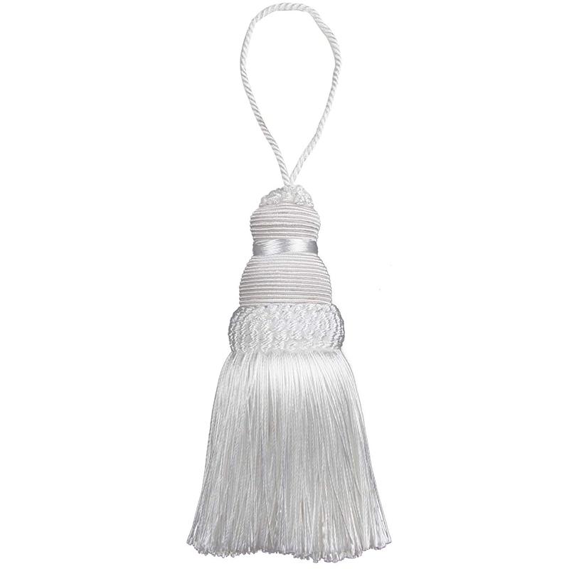 

BELAVENIR, красочная кисточка, подвесная веревка с кисточкой, шелковая кисточка, бахрома, отделка кисточкой, украшение для одежды, аксессуары «сделай сам» для штор и украшения дома 1PC белый